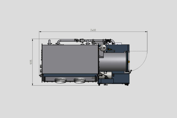 Edelstahl Glovebox Mega 2, Draufsicht