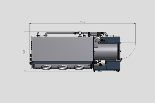 Edelstahl Glovebox Mega 3, Draufsicht