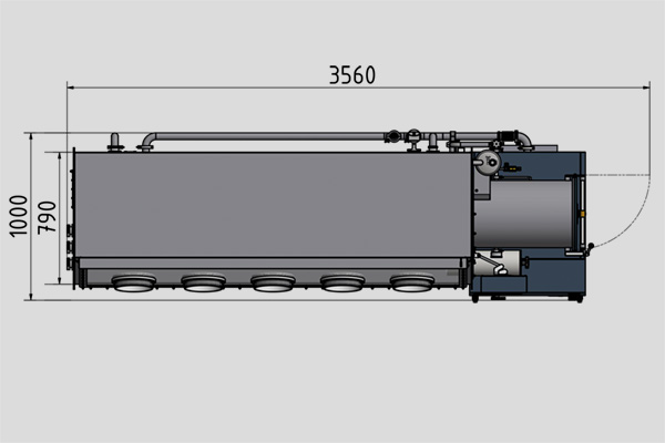 Edelstahl Glovebox Mega 5, Draufsicht